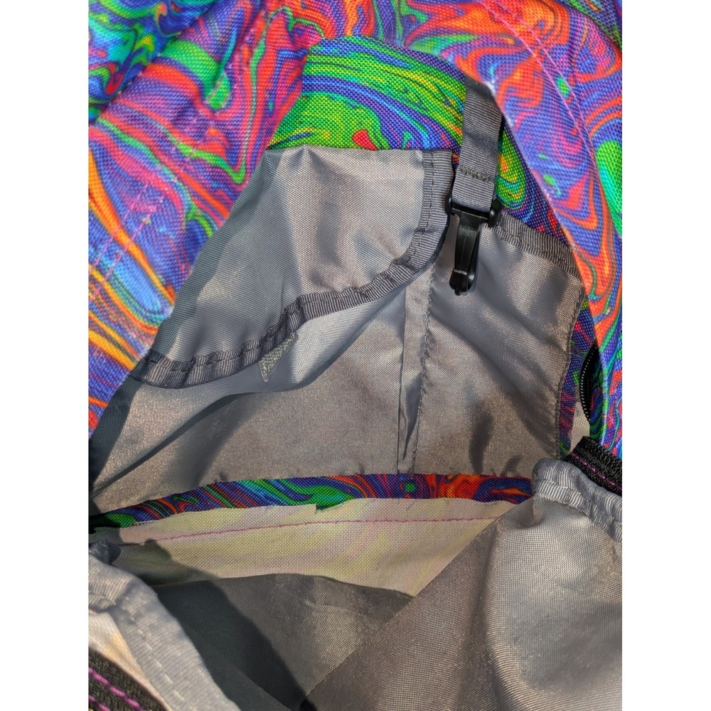 Trans by JanSport Backpack Multicolor Rainbow Swirl Laptop School Bag - Picture 3 of 11